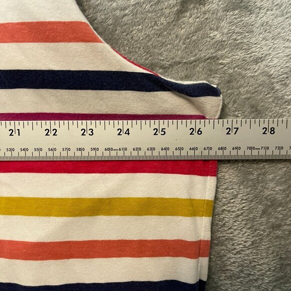 St Johns Bay Women Colorful Rainbow Striped Boat Neck Long Sleeve T Shirt 2X - Picture 7 of 9